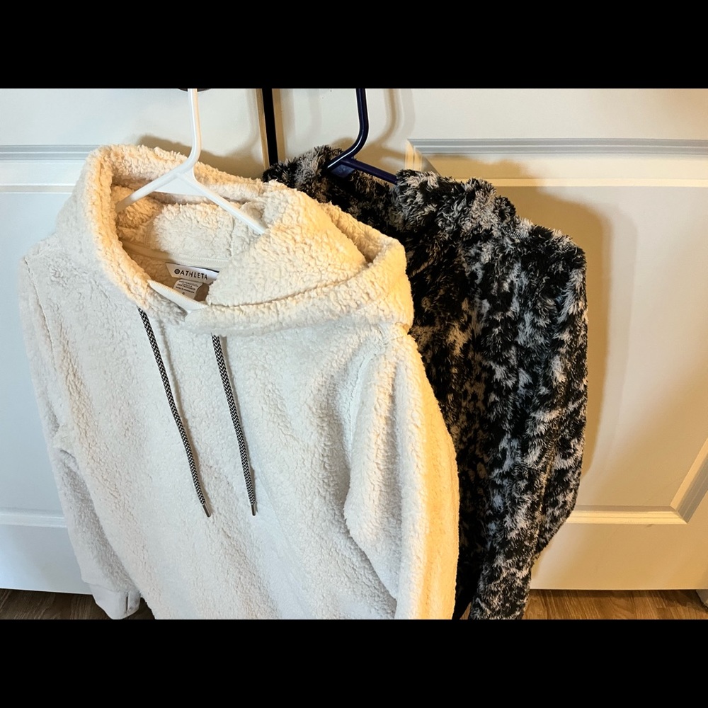 Athleta Tugga Sherpa hoodies, super soft and warm, size SP